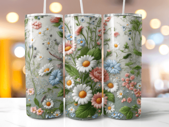 3D Embroidery Wild Floral Tumbler Wrap Review