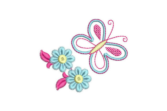 Butterfly with Flowers Embroidery: A Seasonal Design for Holiday & Spring