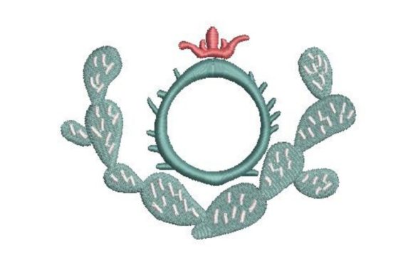 Cactus Monogram Frame: A Versatile Embroidery Design for Seasonal Charm