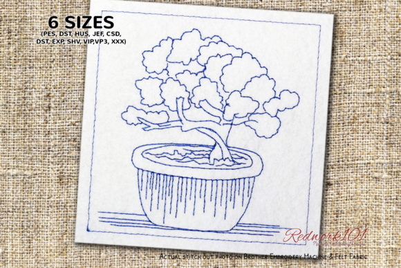 Capricorn Plants Redwork: A Craft Fair-Ready Embroidery Design