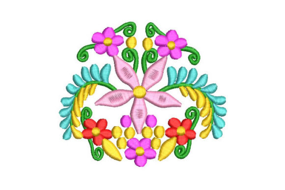 Colorful Flowers and Branches Embroidery Design Review