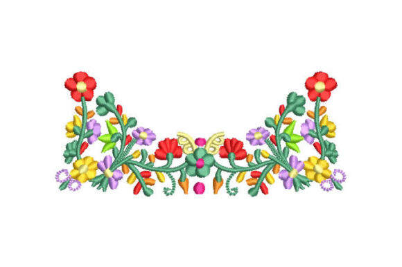 Colorful Flowers with Branches Embroidery Review