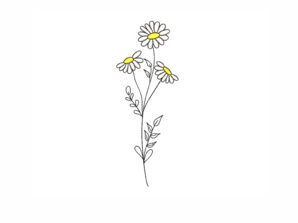 Daisy: A Fresh Embroidery Design for Boutique Sweatshirts