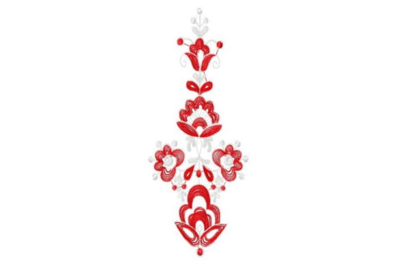 Evaluating the Rosemaling Vertical Border for Boutique Sweatshirt Embellishment