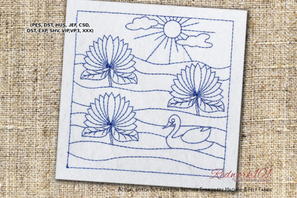 h1Beautiful Lake with Lotus Flowers Spring: A Seasonal Embroidery Gem/h1