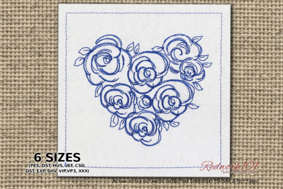 Heart Made from Roses Embroidery Review