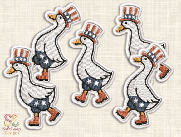 Patriotic Goose Patch Embroidery Design Review