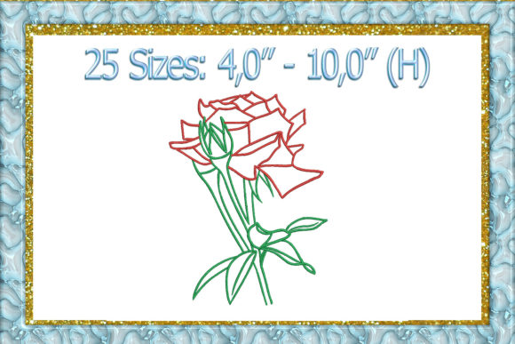 Rose Outline: A Versatile Embroidery Design for Personalized Gifts