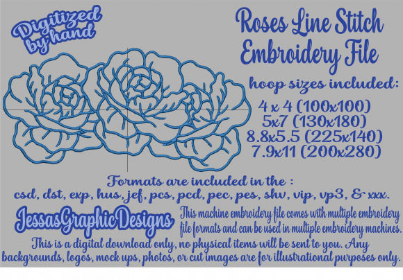 Roses Line Stitch: A Seasonal Embroidery Gem