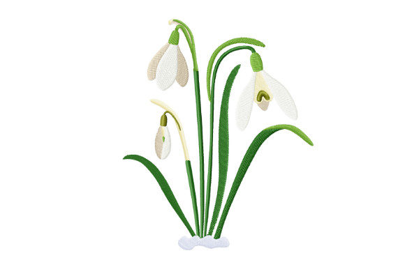 Spring Snowdrops: A Fresh Embroidery Design for Seasonal Sales